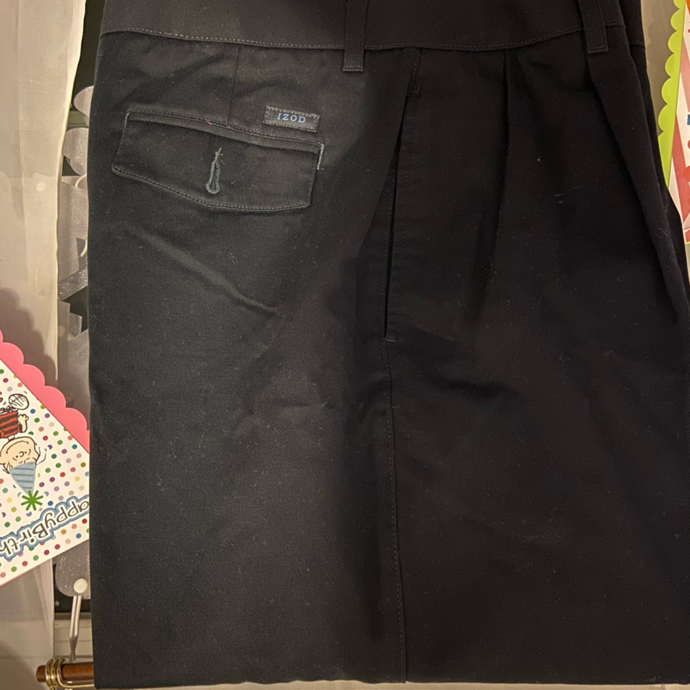 Izod Men's Black Dress Pants